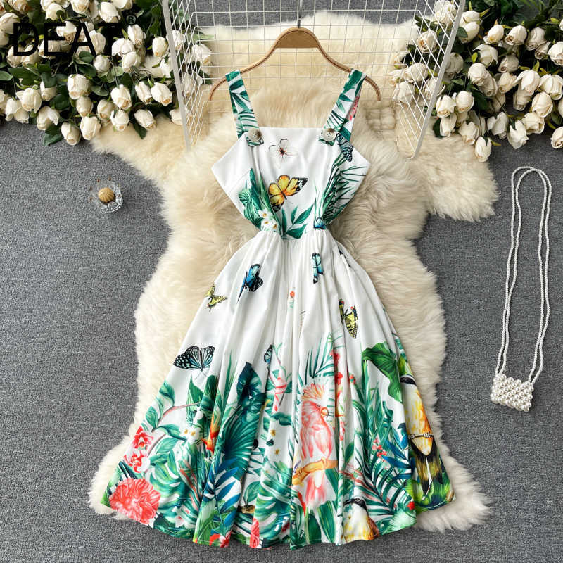 DEAT Women Printing Strap Dress Square Collar Sleeveless Arrivals Lady Temperament Fashion Spring Summer 11D606 210709, White
DEAT Women Printing Strap Dress Square Collar Sleeveless Arrivals Lady Temperament Fashion Spring Summer 11D606 210709, White