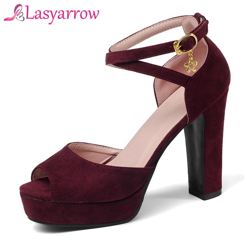 Lasyarrow Brand Shoes Woman Buckle Strap Gladiator Thick High Heels Peep Toe Dress Party Sandals Rome RM440, Black
Lasyarrow Brand Shoes Woman Buckle Strap Gladiator Thick High Heels Peep Toe Dress Party Sandals Rome RM440, Black