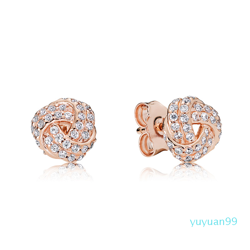 Sterling Silver EARRING Women Wedding Gift jewelry for Pandora Shimmering Knot Stud Earrings
Sterling Silver EARRING Women Wedding Gift jewelry for Pandora Shimmering Knot Stud Earrings