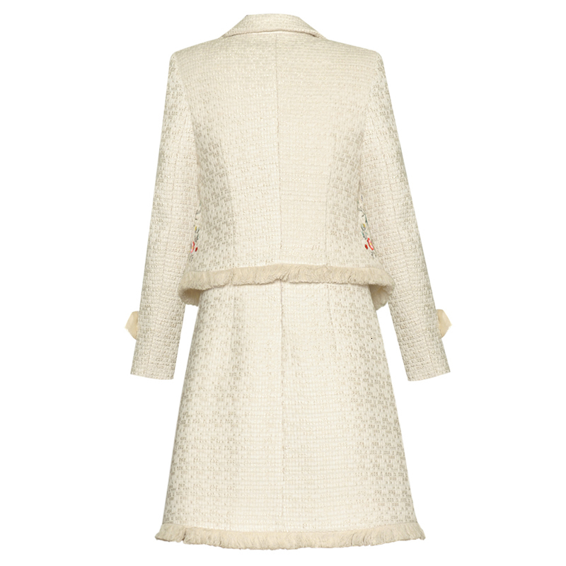 dress Seqinyy beige suit of high quality embroidered flowers spring fall fashion design feminine runway short jacket + mini vest, Gray
dress Seqinyy beige suit of high quality embroidered flowers spring fall fashion design feminine runway short jacket + mini vest, Gray