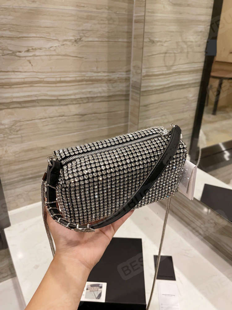 Female designer rhinestone bag tide single shoulder portable messenger armpit wild temperament Wristlet, White
Female designer rhinestone bag tide single shoulder portable messenger armpit wild temperament Wristlet, White