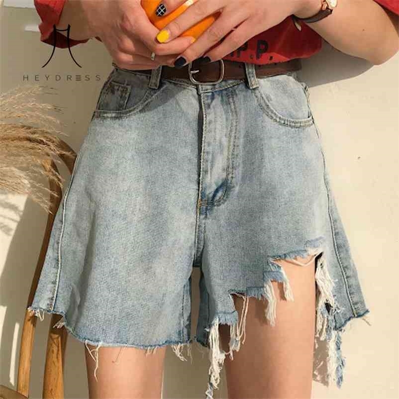 Shorts Women Korean Version Ulzzang Loose Hole Wide Leg Female Student Womens Retro Summer Trendy High Quality Lady Denim 210517, Blue with black belt
Shorts Women Korean Version Ulzzang Loose Hole Wide Leg Female Student Womens Retro Summer Trendy High Quality Lady Denim 210517, Blue with black belt