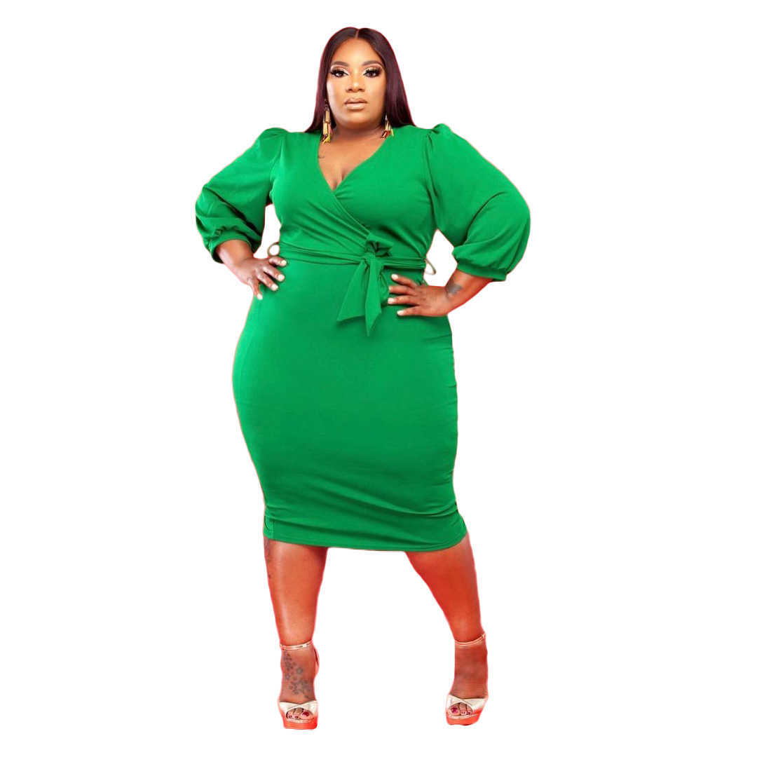 Designers Women Clothes dress 2023 large women's fashion casual bubble sleeve fat woman skirt