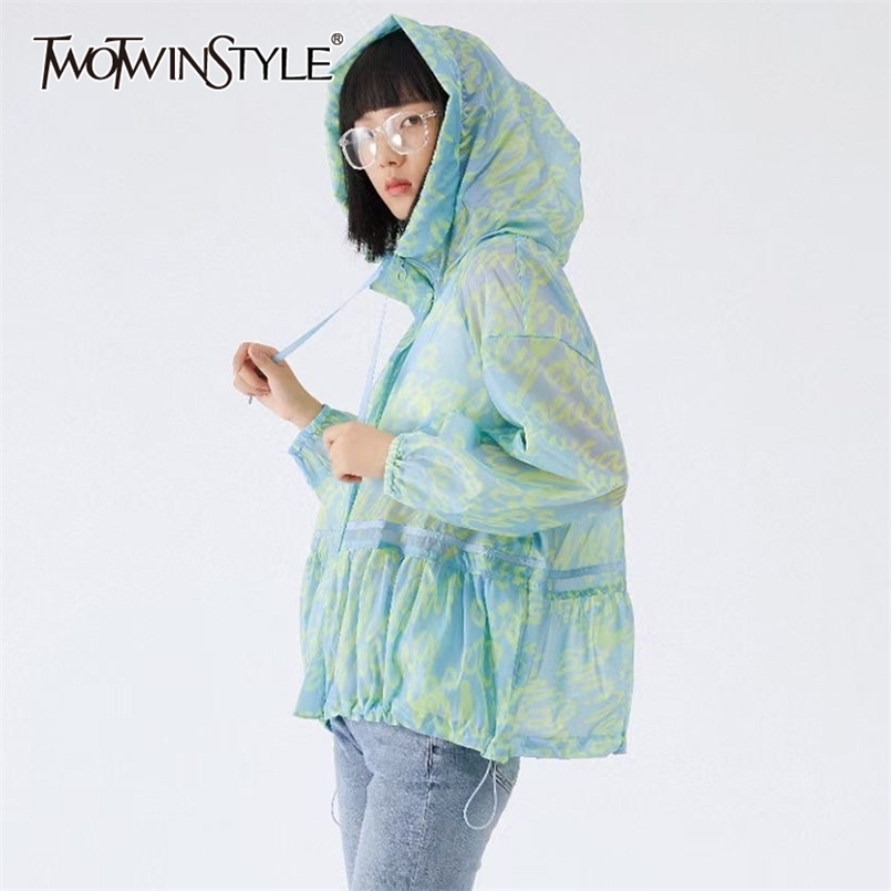 Drawstring Short Sun Protection Jacket Female Long Sleeve Print Casual Loose Tops For Women Fashion Spring 210524, Darkblue
Drawstring Short Sun Protection Jacket Female Long Sleeve Print Casual Loose Tops For Women Fashion Spring 210524, Darkblue