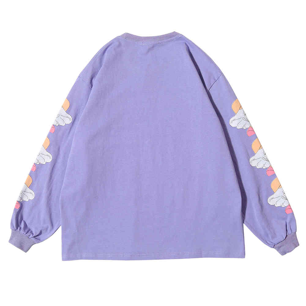 EXTREME Long Sleeve Harajuku Kawaii Clothes Oversized Japanese Streetwear Cartoon T Shirt Women Cute Kawaii Shirt Clothing 210406