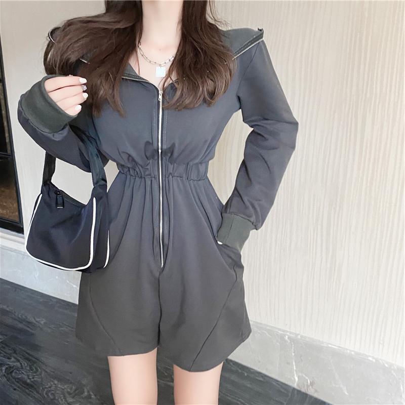Women' Jumpsuits & Rompers Long-sleeved Sweatshirt Jumpsuit Autumn Slim Waist Hooded High, Black jumpsuit
Women' Jumpsuits & Rompers Long-sleeved Sweatshirt Jumpsuit Autumn Slim Waist Hooded High, Black jumpsuit