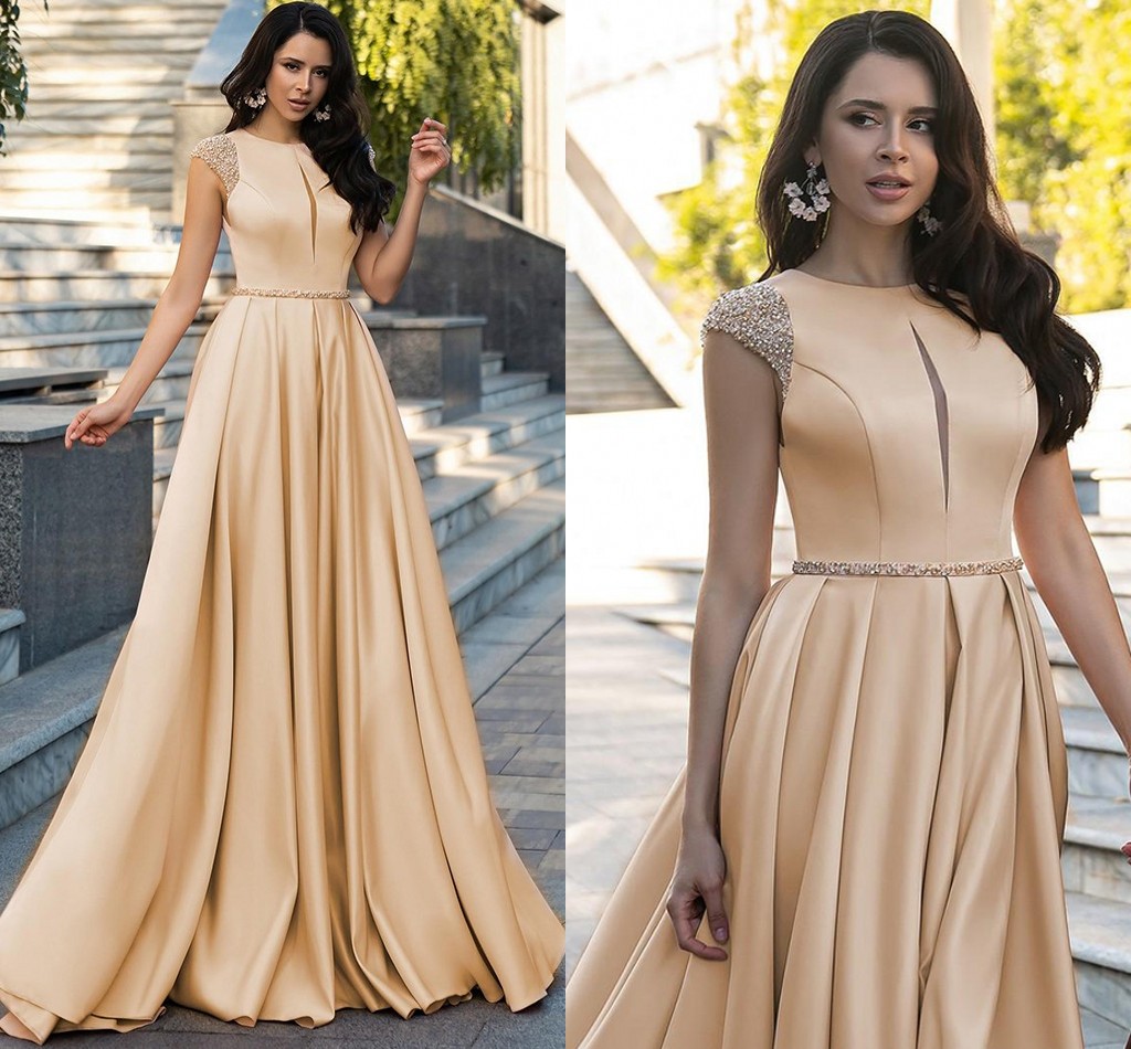 Vintage Gold A-Line Satin Evening Party Dress 2021 O-Neck Cap Sleeves Beading Sash Long Prom Formal Gown Celebrity Wear Robe De Soiree Vestidos Fiesta, Yellow
Vintage Gold A-Line Satin Evening Party Dress 2021 O-Neck Cap Sleeves Beading Sash Long Prom Formal Gown Celebrity Wear Robe De Soiree Vestidos Fiesta, Yellow