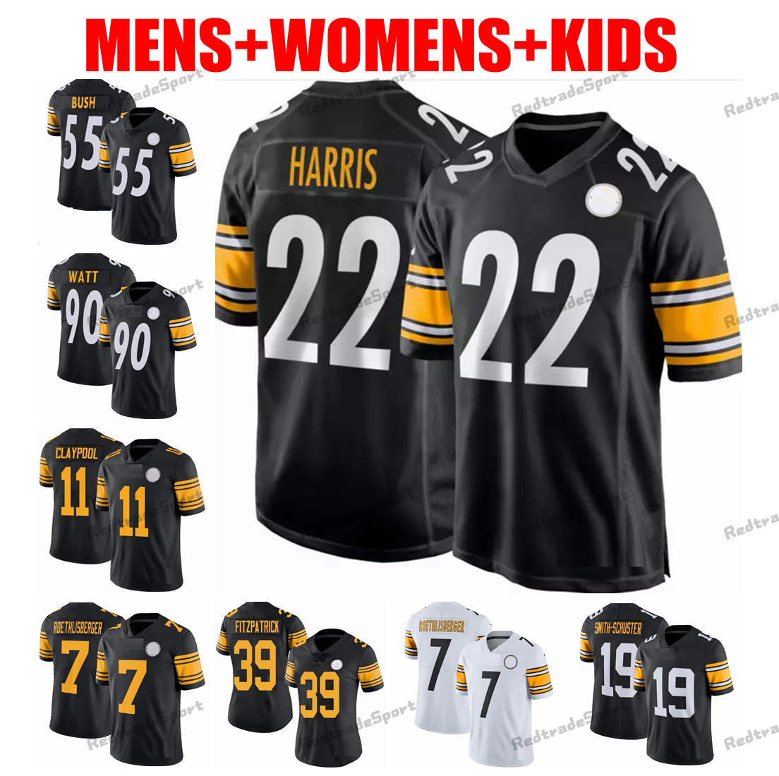 Mens 22 Najee Harris Football Jerseys Devin Bush Chase Claypool Fitzpatrick Roethlisberger JuJu Smith-Schuster TJ Watt Polamalu Greene Johns, Black;red
Mens 22 Najee Harris Football Jerseys Devin Bush Chase Claypool Fitzpatrick Roethlisberger JuJu Smith-Schuster TJ Watt Polamalu Greene Johns, Black;red
