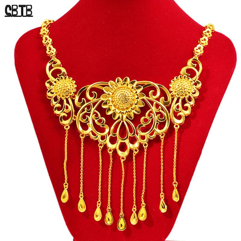 Pendant Necklaces Luxury Top Gold Necklace Middle Eastern Muslim Women's Jewelry Wedding Exquisite Flower Gift Wholesale
Pendant Necklaces Luxury Top Gold Necklace Middle Eastern Muslim Women's Jewelry Wedding Exquisite Flower Gift Wholesale