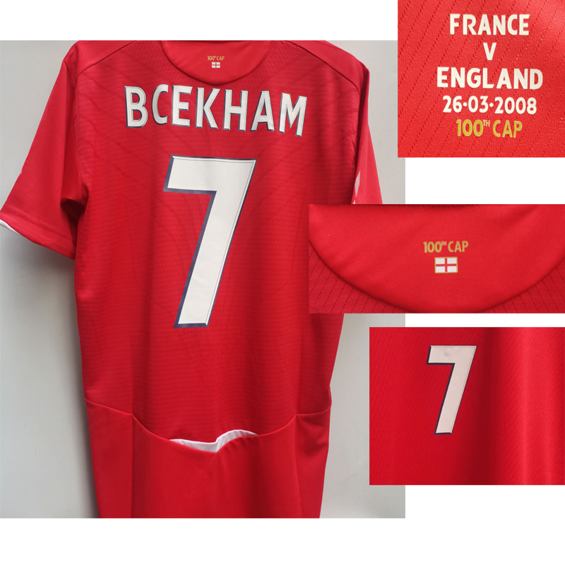 American College Football Wear 2008 Beckham 100th Cap Gerrard Lampard Rooney with Game MatchDetails Shirt, Black
American College Football Wear 2008 Beckham 100th Cap Gerrard Lampard Rooney with Game MatchDetails Shirt, Black