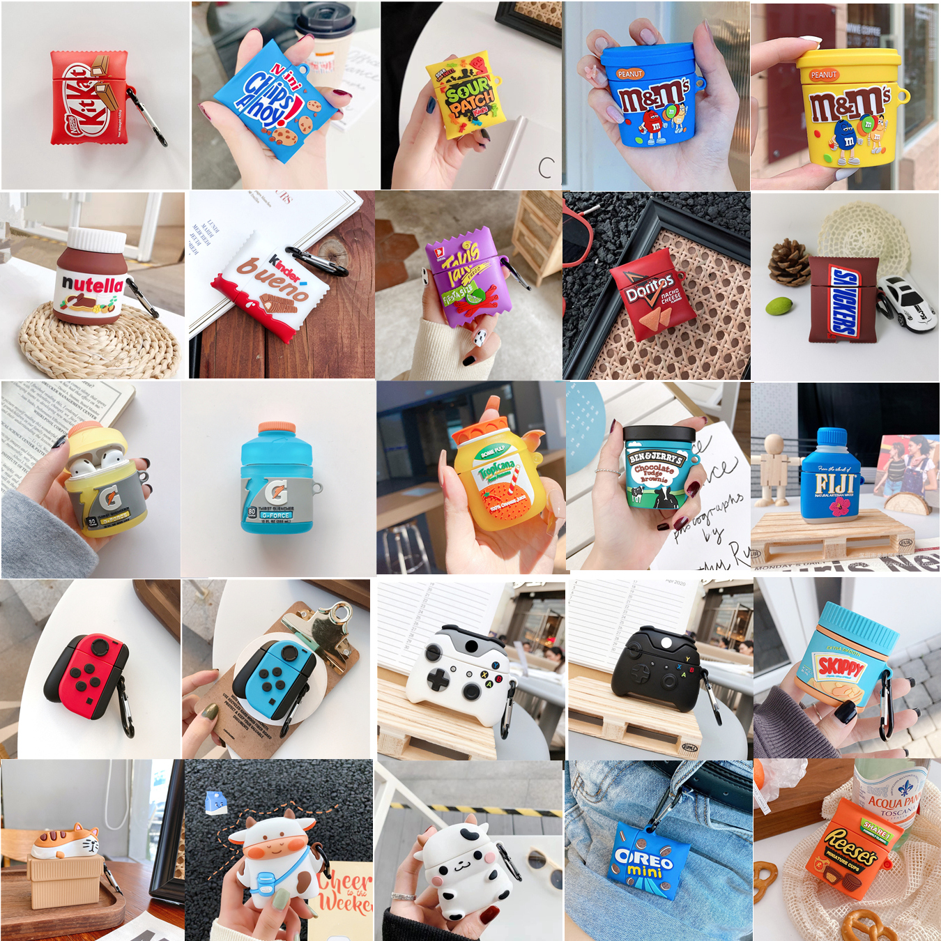 Creative Design Brand OEM 3D Cute Snacks Bluetooth Earphones Set Earbuds Protection Cover Cases for Apple AirPods 1 2 Pro Full Body Case
Creative Design Brand OEM 3D Cute Snacks Bluetooth Earphones Set Earbuds Protection Cover Cases for Apple AirPods 1 2 Pro Full Body Case