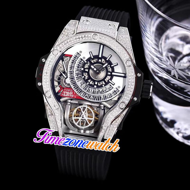 45mm MP MP-09 909 Miyota Automatic Mens Watch Silver Skeleton Tourbillon Dial Steel Case Diamond Bezel Rubber Strap Sport Watches TWHB G83(1), Waterproof service
45mm MP MP-09 909 Miyota Automatic Mens Watch Silver Skeleton Tourbillon Dial Steel Case Diamond Bezel Rubber Strap Sport Watches TWHB G83(1), Waterproof service