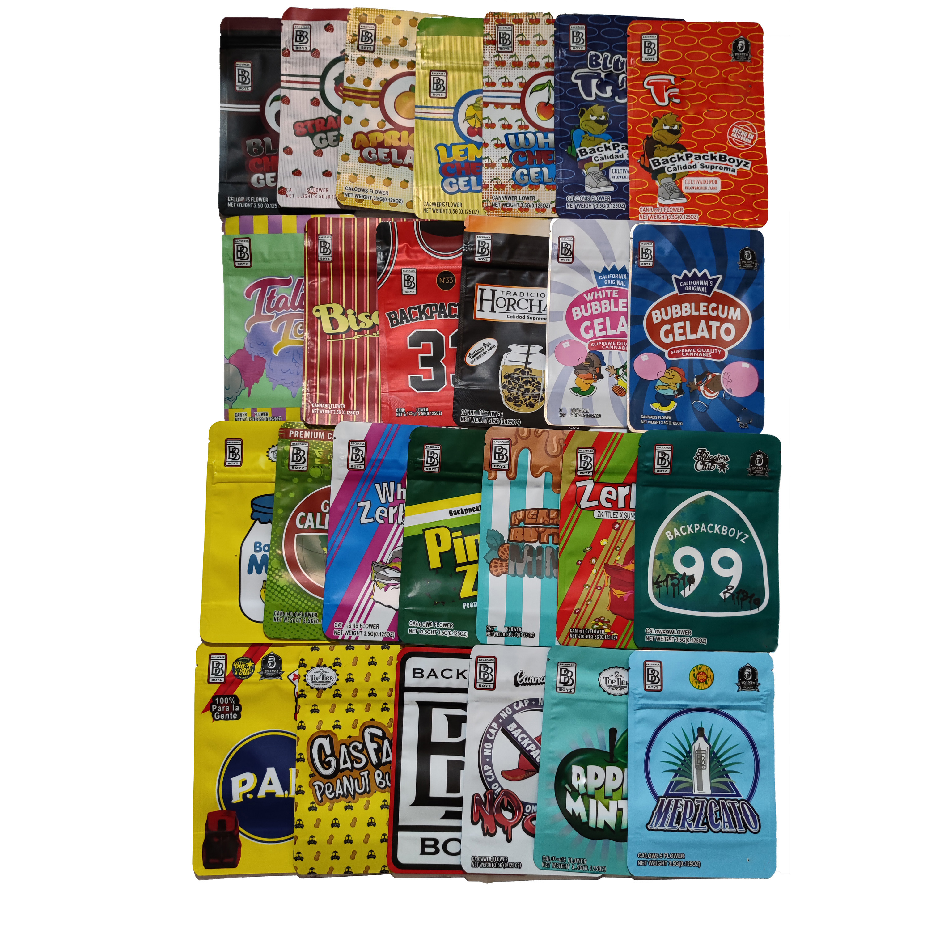 BACKPACK BOYZ backpackboyz edibles mylar bag 420 packaging 40+ designs 3.5G holloween lucky tomyz gelato BB resealable child proof package bags
BACKPACK BOYZ backpackboyz edibles mylar bag 420 packaging 40+ designs 3.5G holloween lucky tomyz gelato BB resealable child proof package bags