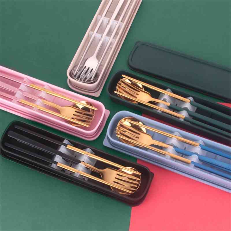 304 stainless steel Portuguese chopsticks spoon student office worker travel outdoor portable tableware three piece set
304 stainless steel Portuguese chopsticks spoon student office worker travel outdoor portable tableware three piece set