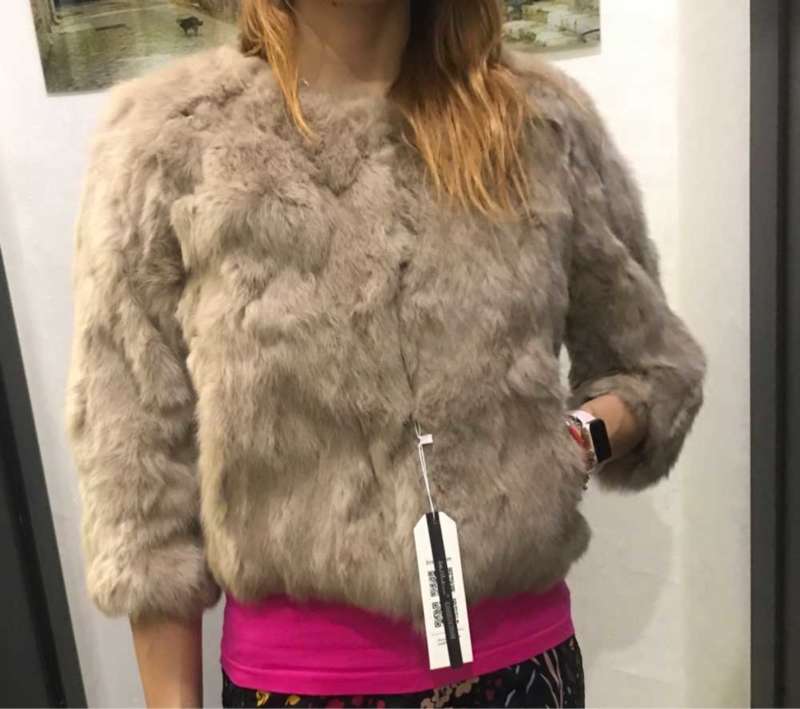 ETHEL ANDERSON 100% Real Rabbit Fur Women's Real Rabbit Fur Coat/Jacket Outwear Beauty Purple Color XXXL Size Coat 210928