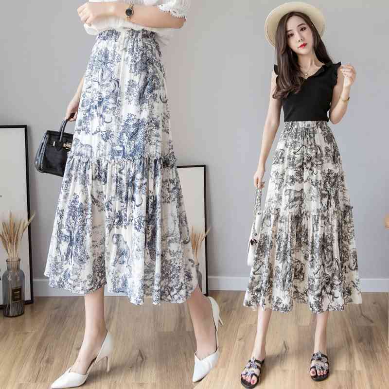 2019 Summer Runway Women Long Skirt Luxury Vintage Animal Printing High Waist Pleated Skirt Fashion Designer Party Maxi Skirt MX200327, Black
2019 Summer Runway Women Long Skirt Luxury Vintage Animal Printing High Waist Pleated Skirt Fashion Designer Party Maxi Skirt MX200327, Black