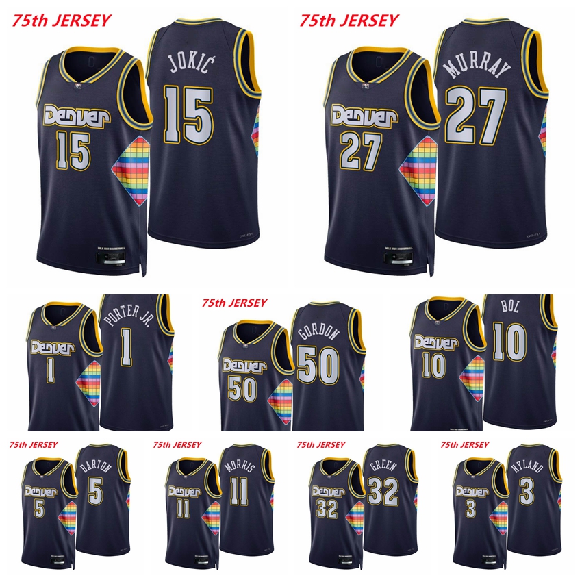 DenverNuggetsMen Nikola Jamal Murray Jokic Michael Porter Jr. Aaron Bol Gordon Will Barton Monte Morris 2021/22 75th Anniversary, Black
DenverNuggetsMen Nikola Jamal Murray Jokic Michael Porter Jr. Aaron Bol Gordon Will Barton Monte Morris 2021/22 75th Anniversary, Black