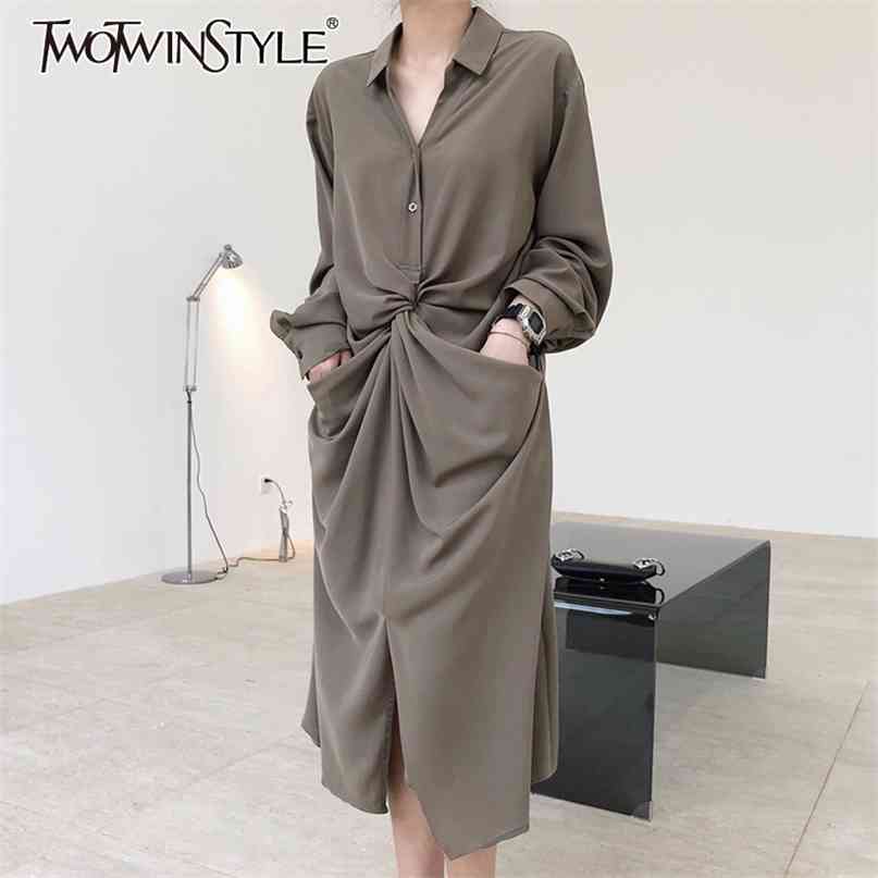 Ruched Casual Women Dress Lapel Long Sleeve High Waist Split Elegant Dresses Female Autumn Fashion Style 210520, Navyblue
Ruched Casual Women Dress Lapel Long Sleeve High Waist Split Elegant Dresses Female Autumn Fashion Style 210520, Navyblue