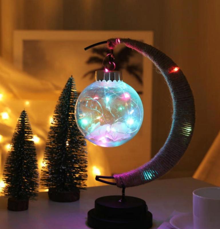 Party Decoration Moon Table Lamp Wishing Ball Metal Frame Handmade Rope Christmas Decorative Gift
Party Decoration Moon Table Lamp Wishing Ball Metal Frame Handmade Rope Christmas Decorative Gift