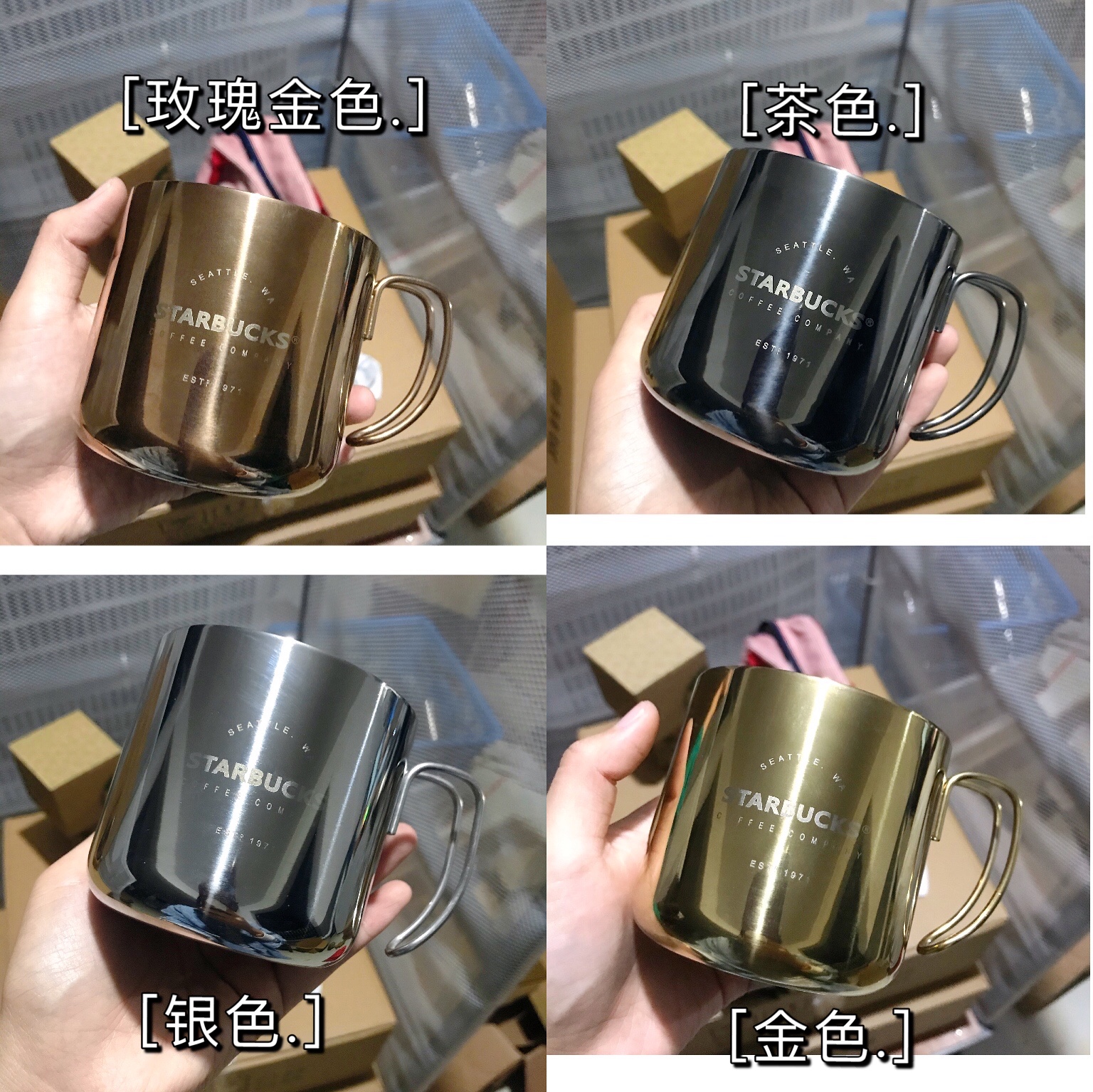 12oz Starbucks Cup Electroplated Mug 304 Double Deck Stainless Steel Vacuum Thermos Christmas Gift Luxury Desktop Tumblers Can Be Customized, Coffee mug
12oz Starbucks Cup Electroplated Mug 304 Double Deck Stainless Steel Vacuum Thermos Christmas Gift Luxury Desktop Tumblers Can Be Customized, Coffee mug