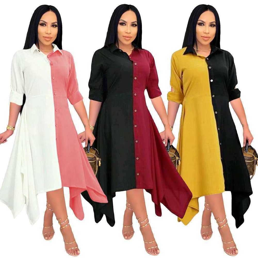 Designers Clothes 2021 Women Irregular Long Dress Turn Down Collar Long Sleeve Shirt Dresses Casual Button Blouse Dress clothing ladies, Mix or leave a message
Designers Clothes 2021 Women Irregular Long Dress Turn Down Collar Long Sleeve Shirt Dresses Casual Button Blouse Dress clothing ladies, Mix or leave a message