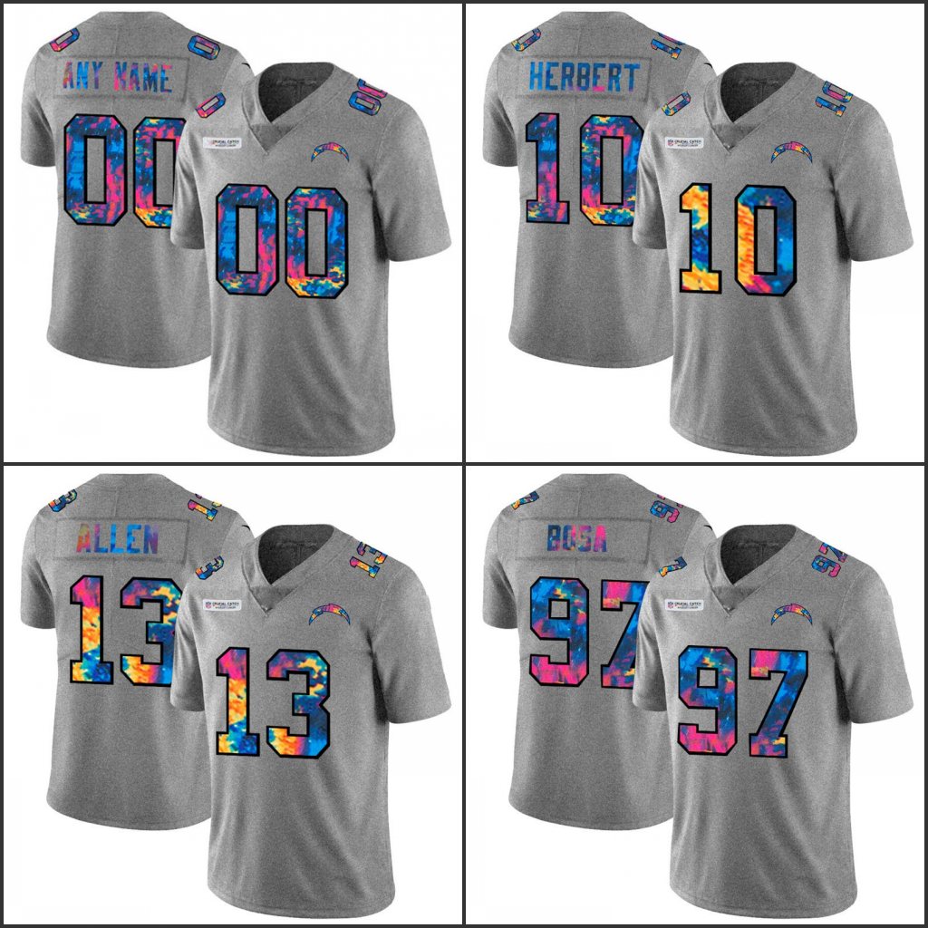 Los AngelesChargersMen #97 Joey Bosa 13 Keenan Allen 10 Justin Herbert Grey Heather Multi-Color Custom Women Youth Crucial Catch Jersey
Los AngelesChargersMen #97 Joey Bosa 13 Keenan Allen 10 Justin Herbert Grey Heather Multi-Color Custom Women Youth Crucial Catch Jersey
