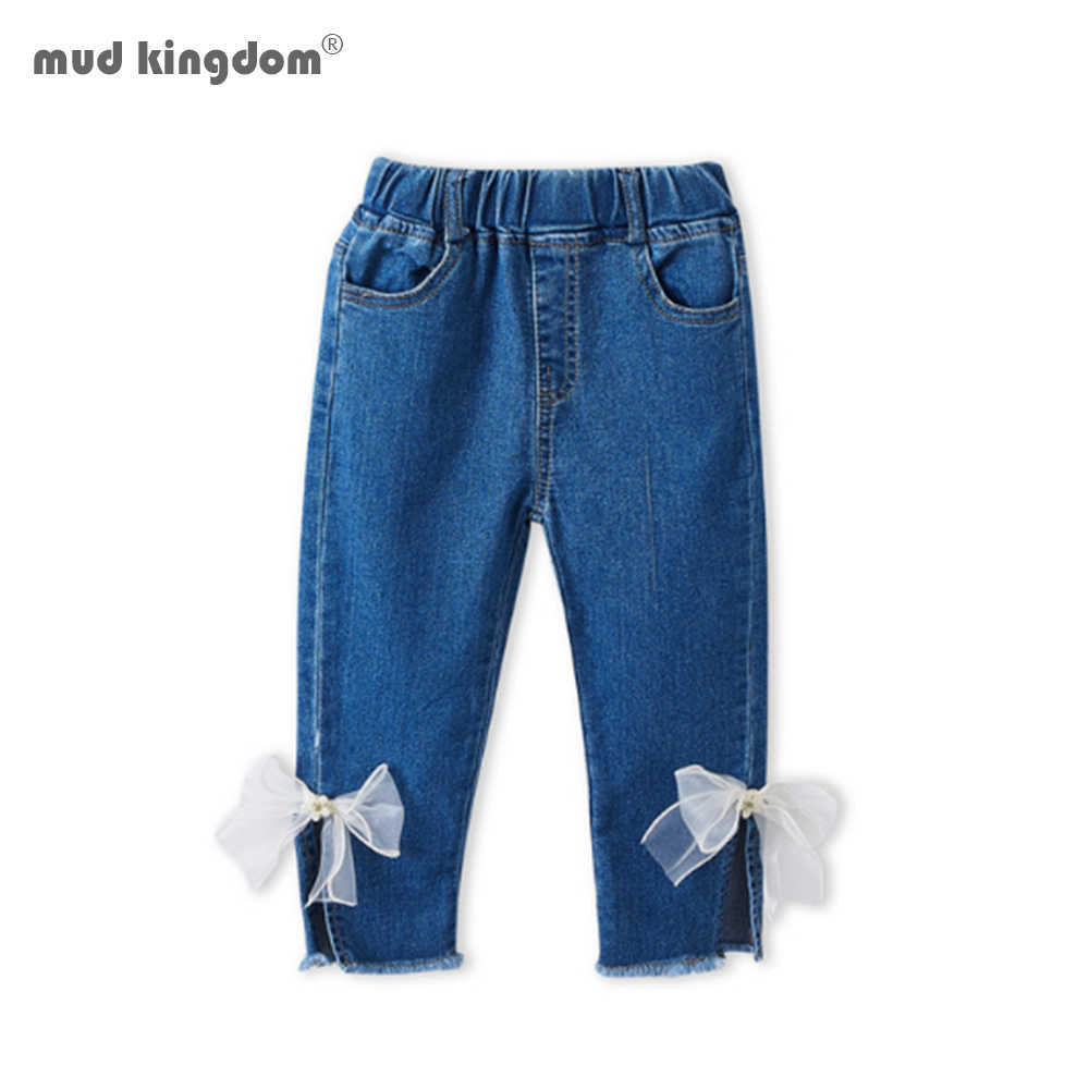 Mudkingdom Baby Girls Jeans Elastic Waist Kids Split Hem With Bow Autumn Novelty Clothes For Infant 210615, Blue
Mudkingdom Baby Girls Jeans Elastic Waist Kids Split Hem With Bow Autumn Novelty Clothes For Infant 210615, Blue