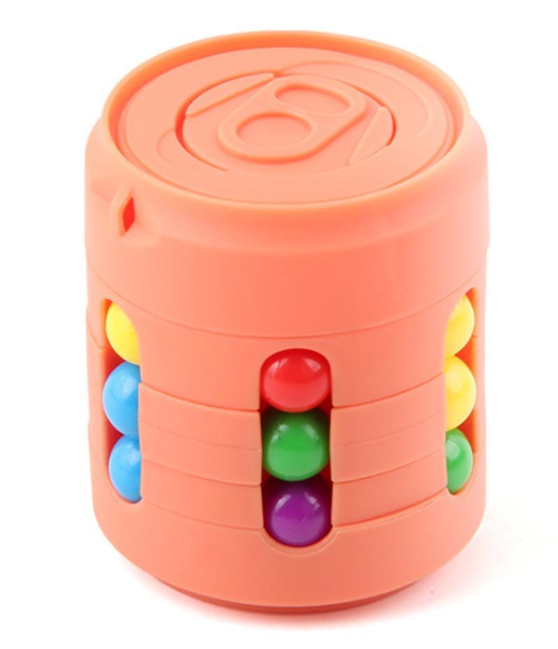 2021 Decompression Toy Coke Can Cube Finger Toys Children's Creative Funs Magic Bead Intellectual Rotating Game
