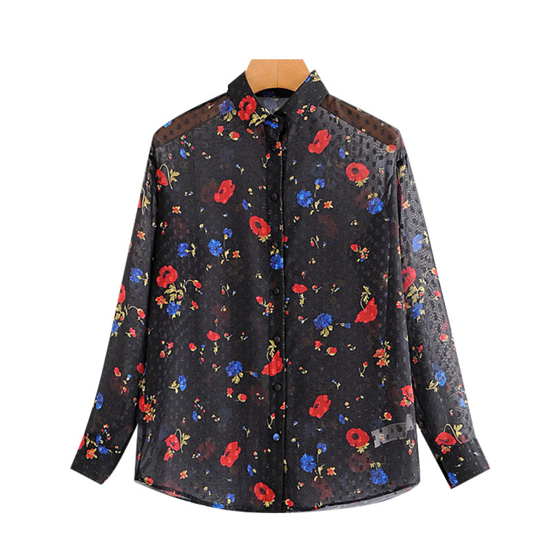 Women Sexy Fashion Floral Print Loose Blouses Vintage Long Sleeve See Through Female Shirts Blusas Chic Tops 210521, As picture1
Women Sexy Fashion Floral Print Loose Blouses Vintage Long Sleeve See Through Female Shirts Blusas Chic Tops 210521, As picture1
