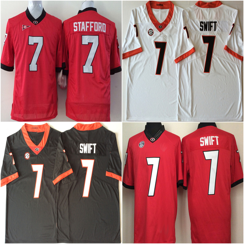 Georgia Bulldogs 7 ORANGE Jersey BLACK WHITE STAFFORD SWIFT NCAA Football high quality fast delivery College Jersey top mix order Embroidery name and number, Red
Georgia Bulldogs 7 ORANGE Jersey BLACK WHITE STAFFORD SWIFT NCAA Football high quality fast delivery College Jersey top mix order Embroidery name and number, Red