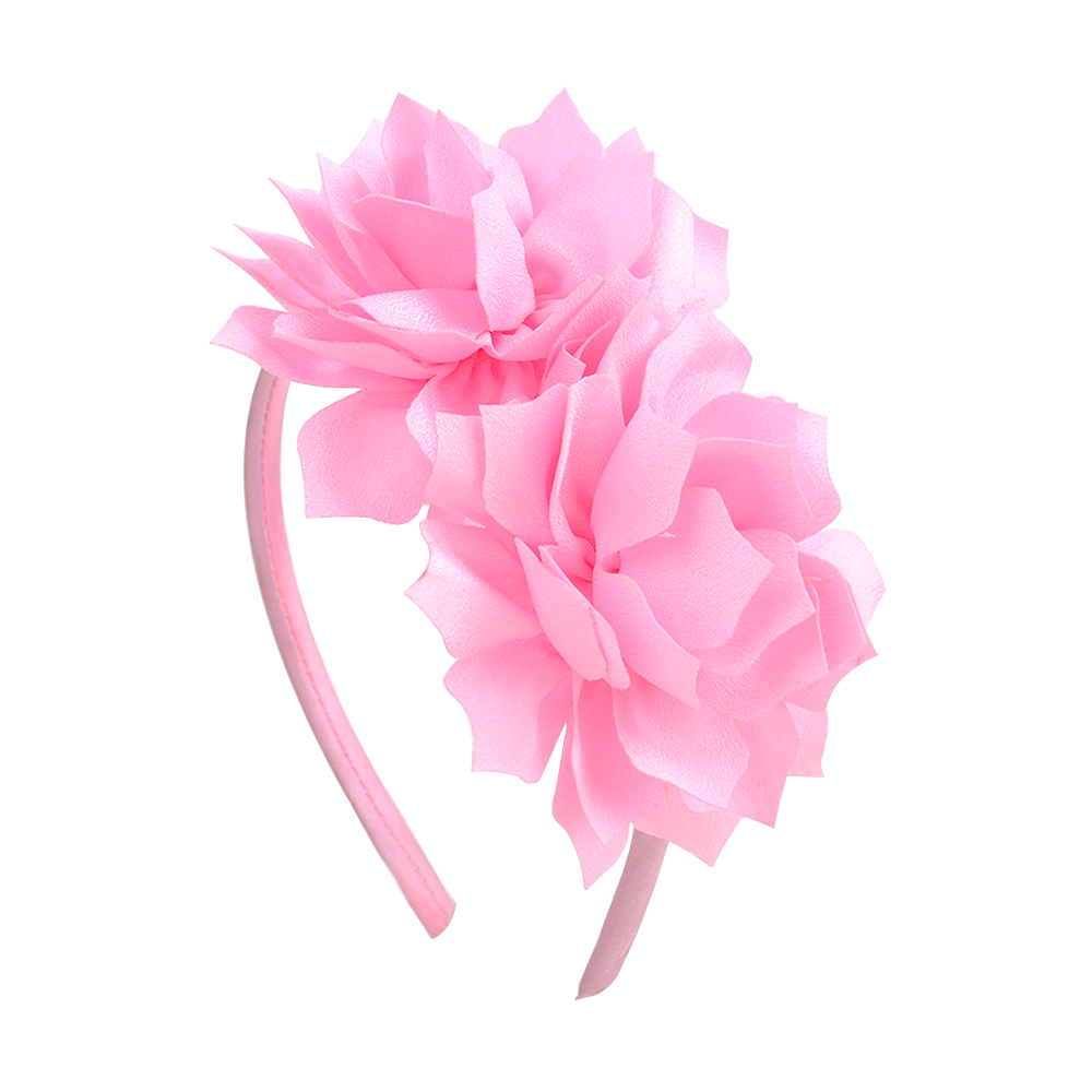 12 colors Cute Solid Flower Hair Band For Baby Girls Ribbon Handmade Hairbands Headband Headwear Kids Hair Accessories