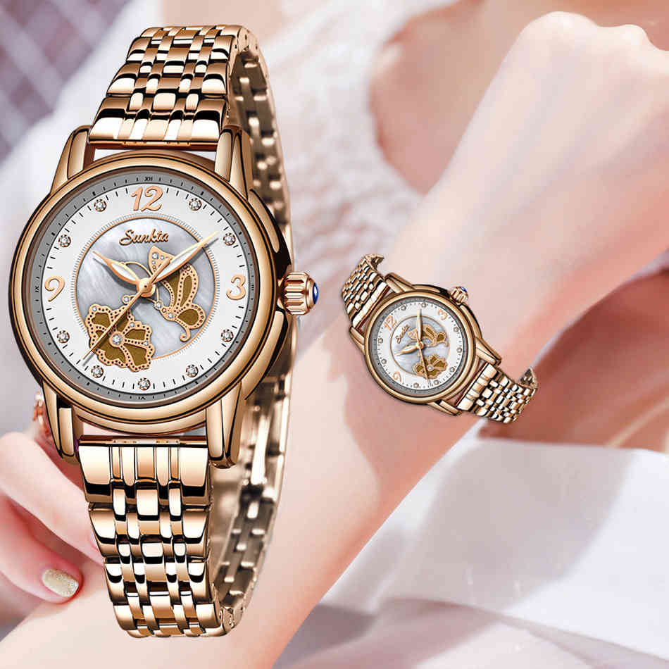 SUNKTA Elegant Ladies Watches Women Luxury Top Brand Wrist Watch Woman Stainless Steel Band Female Dress Clock relogio feminino 210517, All gold l
SUNKTA Elegant Ladies Watches Women Luxury Top Brand Wrist Watch Woman Stainless Steel Band Female Dress Clock relogio feminino 210517, All gold l
