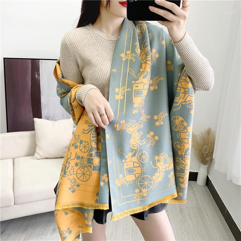 Scarves Cashmere Pashmina Fashion Double-side Thick Blanket Shawl Scarf Soft Warm Autumn Winter Oversize Wraps Bufanda, Blue;gray
Scarves Cashmere Pashmina Fashion Double-side Thick Blanket Shawl Scarf Soft Warm Autumn Winter Oversize Wraps Bufanda, Blue;gray