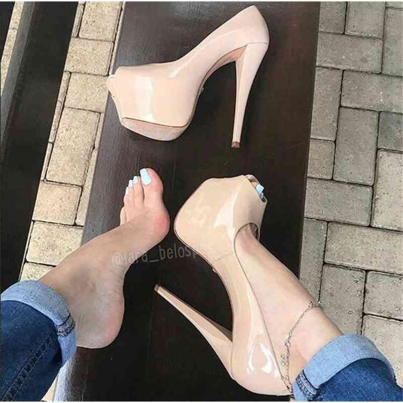 dress shoes nude patent leather ultra high heel 16cm woman wedding platform stiletto heels open toe pumps women plus size 1vaz, Black
dress shoes nude patent leather ultra high heel 16cm woman wedding platform stiletto heels open toe pumps women plus size 1vaz, Black