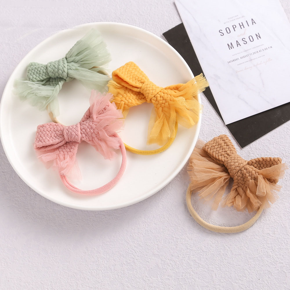 15769 Sweet Infant Baby Lace Knitted Bowknot Headband Princess Kids Nylon Elastic Hair Band Children Headwear Kid Accessory 11 Colors, Mixed color
15769 Sweet Infant Baby Lace Knitted Bowknot Headband Princess Kids Nylon Elastic Hair Band Children Headwear Kid Accessory 11 Colors, Mixed color