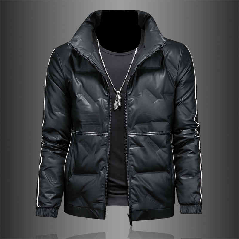 Men's Down & Parkas winter men's stand collar leather down jacket slim fit 80 grey duck 8GAE, Black
Men's Down & Parkas winter men's stand collar leather down jacket slim fit 80 grey duck 8GAE, Black