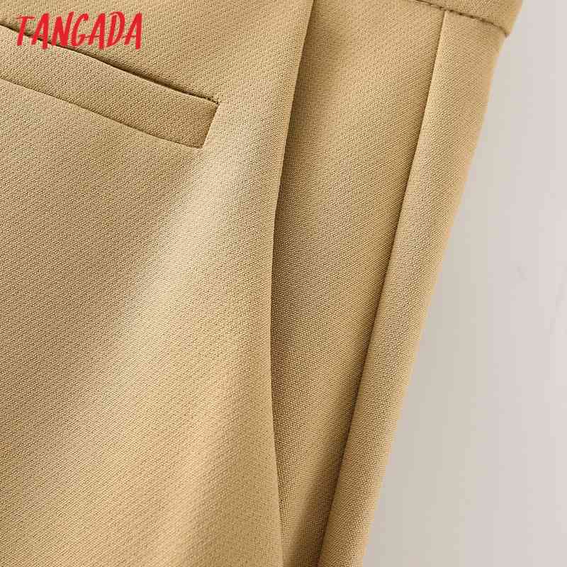 Women Elegant Solid Side Zipper Pockets Vintage OL Shorts Pantalones DA96 210416