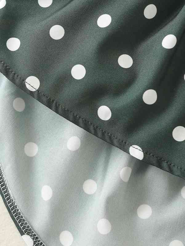 Baby Polka Dot Shirred Waist High Low Hem Dress & Shorts & Headband SHE