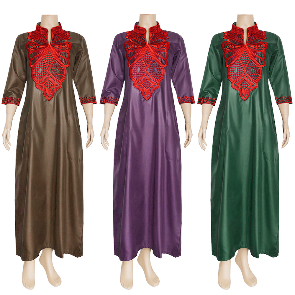 2021dashiki dresses for women 2021 african embroidery maxi dress elegant muslim fashion abaya wedding party lady attire boubou, Red
2021dashiki dresses for women 2021 african embroidery maxi dress elegant muslim fashion abaya wedding party lady attire boubou, Red