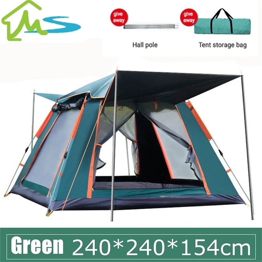 5-6 Person Outdoor Automatic Quick Open Tent Rainfly Waterproof Camping Family Instant Setup with Carring Bag 220216
5-6 Person Outdoor Automatic Quick Open Tent Rainfly Waterproof Camping Family Instant Setup with Carring Bag 220216