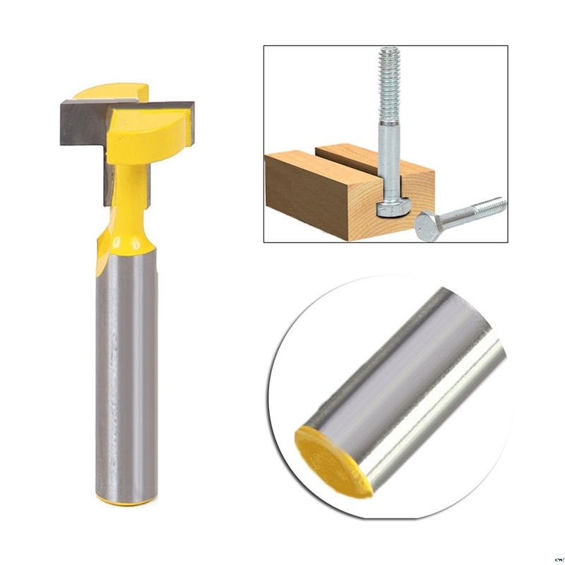 3/8''T-Slot Cutter 1/4''Shaft Steel handle Milling Woodworking Router Bit