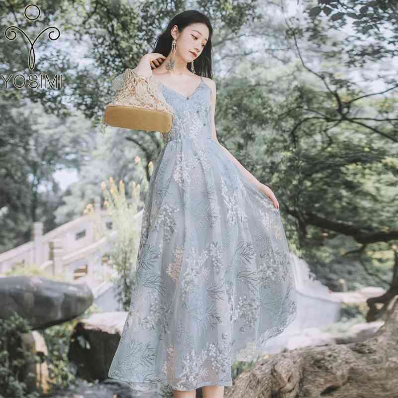 YOSIMI Long Women Dress Elegant Summer Sleeveless V-neck Mid-calf Fit and Flare Floral Embroidery Evening Party Gray 210604, Only dress
YOSIMI Long Women Dress Elegant Summer Sleeveless V-neck Mid-calf Fit and Flare Floral Embroidery Evening Party Gray 210604, Only dress