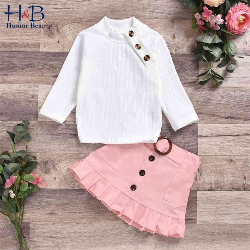 Spring Autumn Girls Clothing Sets Button Cotton Strip High Turtleneck Top +Woven Skirt 2Pcs Suit Outfits 210611, Bz1201 pink
Spring Autumn Girls Clothing Sets Button Cotton Strip High Turtleneck Top +Woven Skirt 2Pcs Suit Outfits 210611, Bz1201 pink