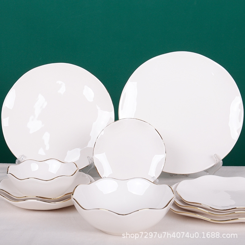 European simple Phnom Penh white ceramic tableware creative home hotel restaurant fish rice dish set
European simple Phnom Penh white ceramic tableware creative home hotel restaurant fish rice dish set