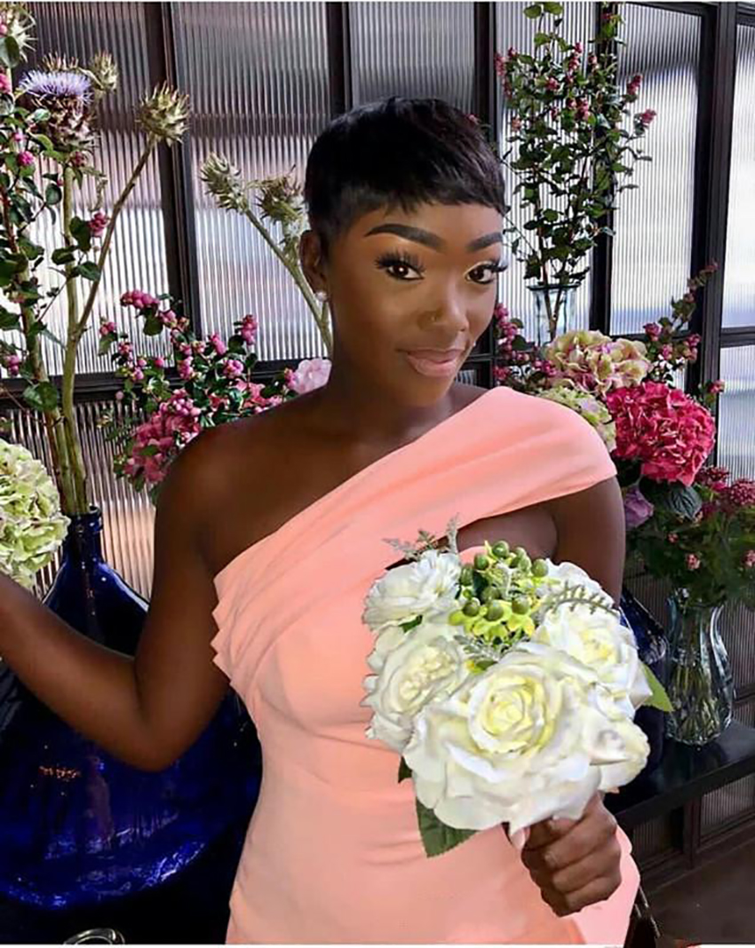 2021 One Shoulder Mermaid Bridesmaid Dresses Pleats Garden Country Women Wedding Guest Evening Party Gowns Maif of Honor Dress Plus Size Cheap