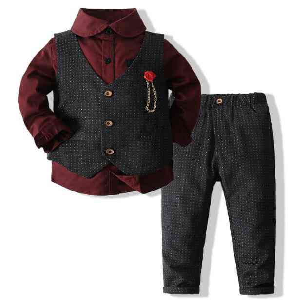 Formal Dress Toddler Clothes Cartoon Kids Girls Korean Children Boys Clothing Y1029