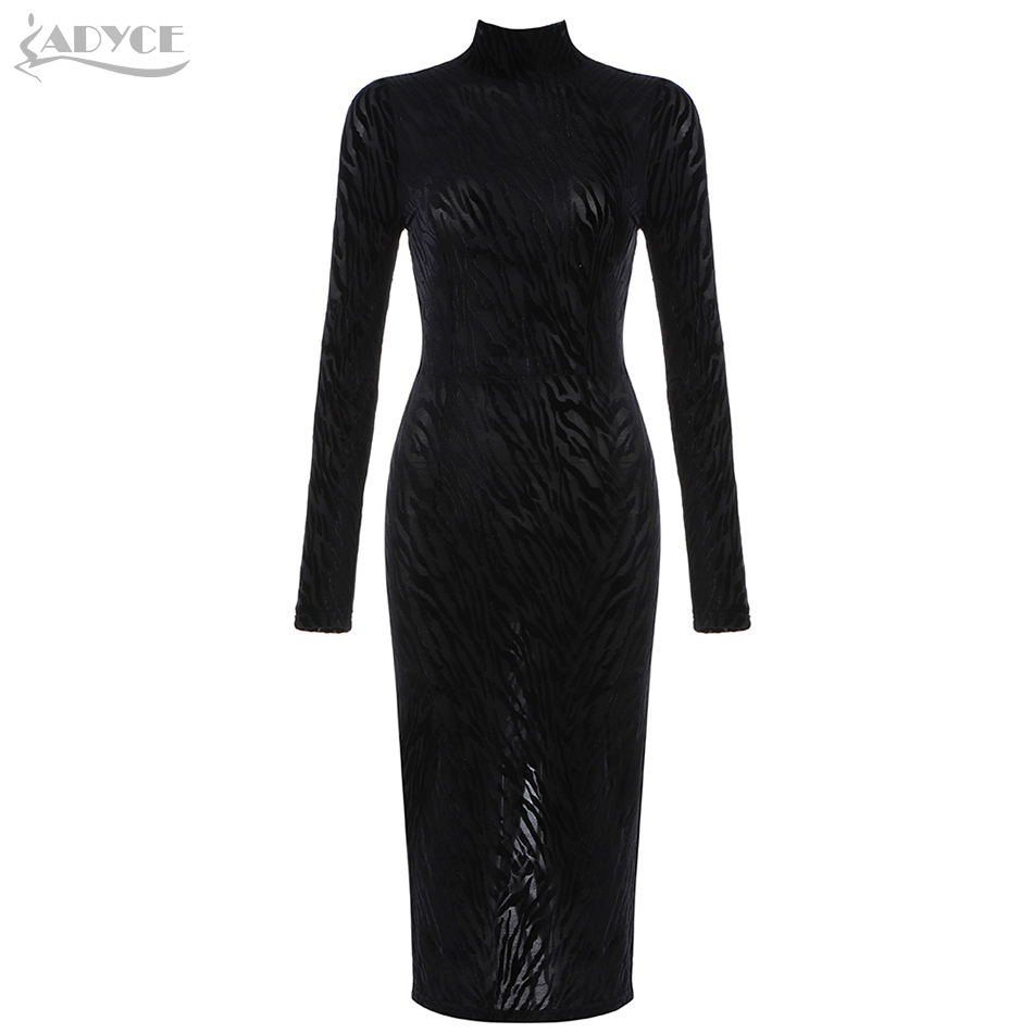 Winter Fashion Black Long Sleeve Maxi Dress Sexy Women Turtleneck Celebrity Evening Runway Party Bodycon Dresses 210423
