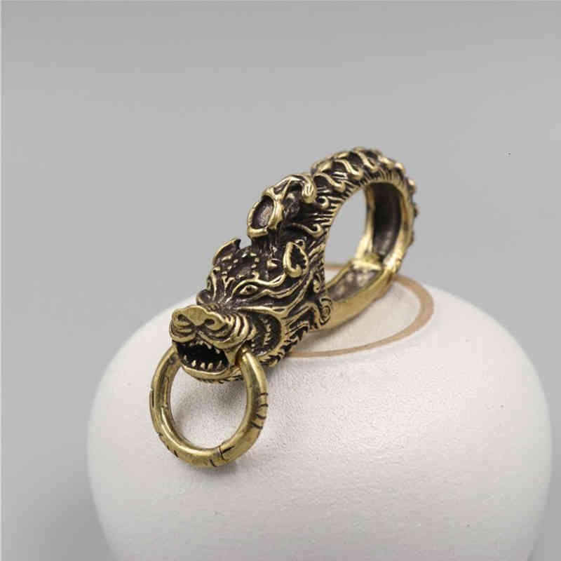 Key Rings Pure Brass Chinese Style Chain Pendant Car Male Personality Creative Waist Buckle