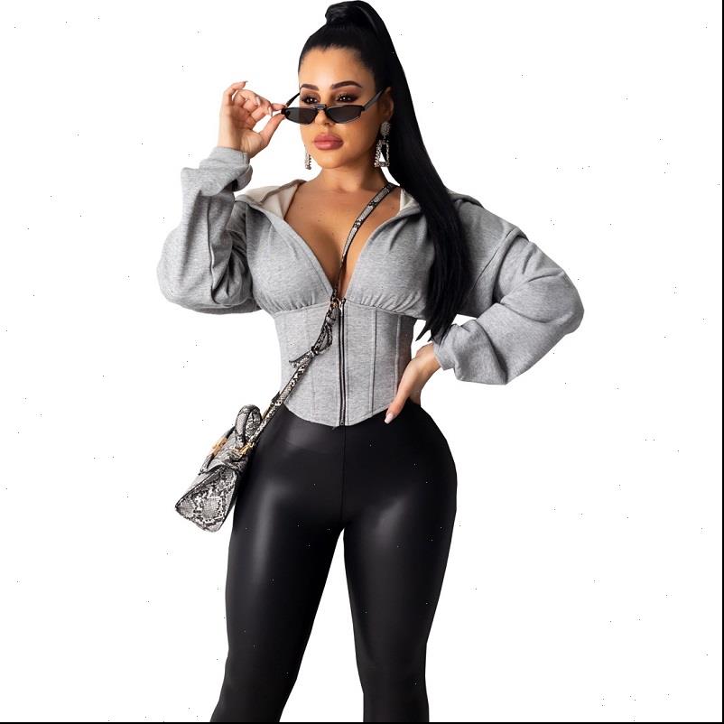 womens gray black skinny hoodies full sleeve autumn coat deep v neck tight short zip up
womens gray black skinny hoodies full sleeve autumn coat deep v neck tight short zip up