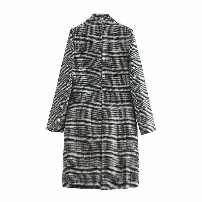 vintage women long jackets autumn fashion button-fly ladies coats casual hepbum style jacket pockets girls coat 210430